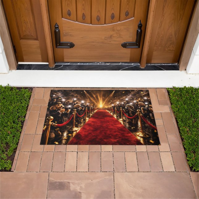 Cockapoo Red Carpet Door Mat Dog Lover Welcome Mat (Outdoor)