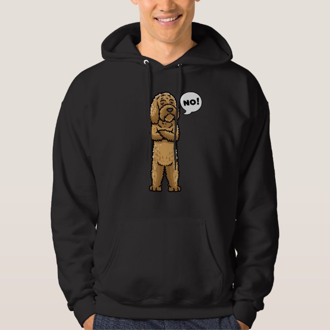 Cockapoo Stubborn Dog Hoodie (Front)
