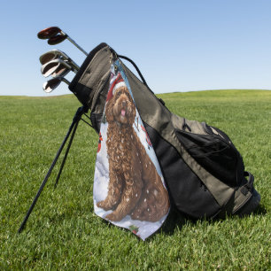Cockapoo Winter Wonderland Christmas Joy Golf Towel