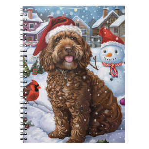 Cockapoo Winter Wonderland Christmas Joy  Notebook