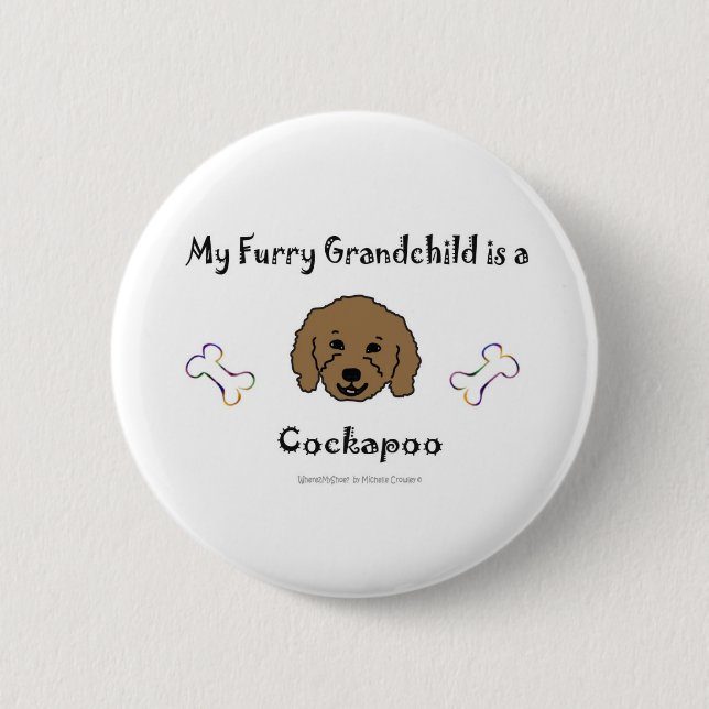 CockapooBrown 6 Cm Round Badge (Front)
