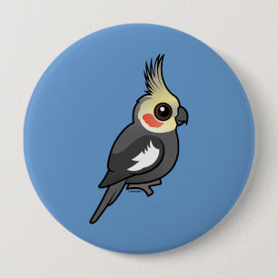 Cockatiel 10 Cm Round Badge