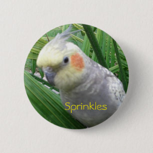 Cockatiel 6 Cm Round Badge