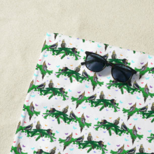 Cockatiel Beach Towel (choose colour)
