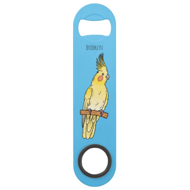 Cockatiel bird cartoon illustration   (Front)