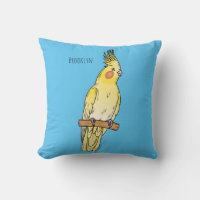 Cockatiel bird cartoon illustration