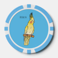 Cockatiel bird cartoon illustration