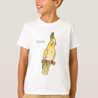 Cockatiel bird cartoon illustration