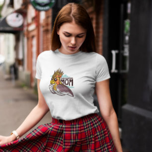 Cockatiel Bird Mum Cartoon T-Shirt