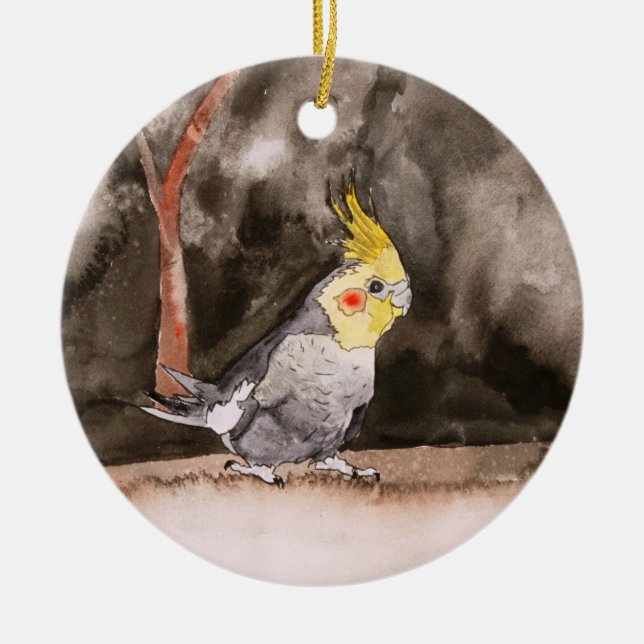 cockatiel bird ornament (Front)