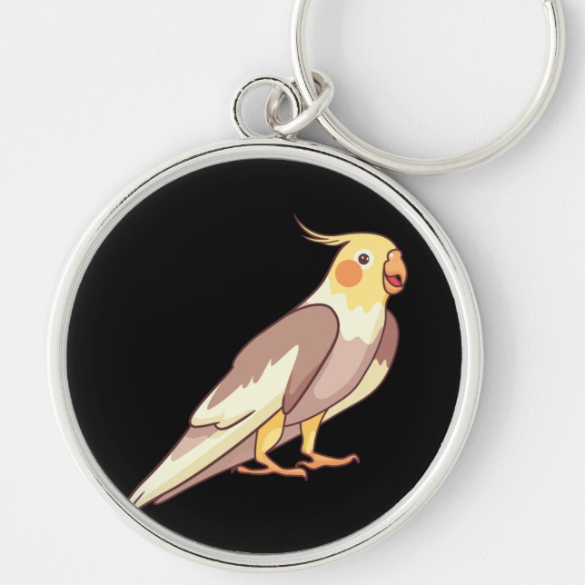 Cockatiel Bird Parrot Key Ring (Front)