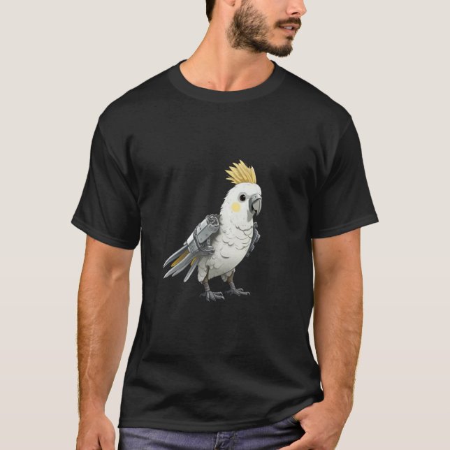 Cockatiel Bird Robot T-Shirt (Front)