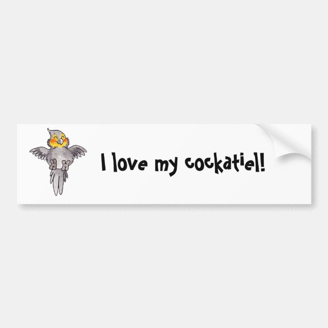 Cockatiel Bumper Sticker (Front)