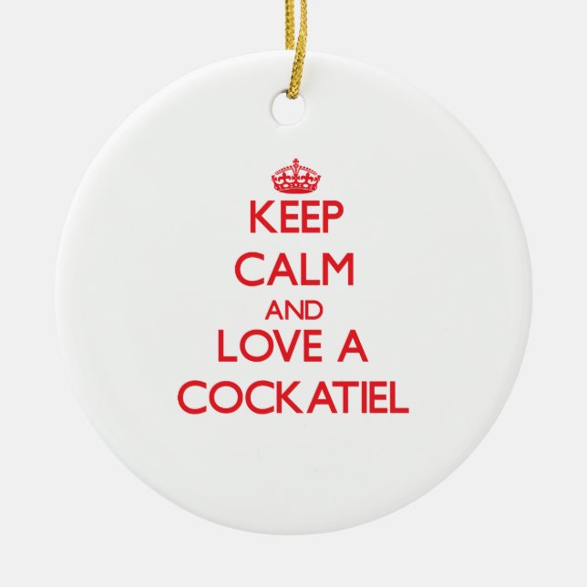 Cockatiel Ceramic Tree Decoration (Front)