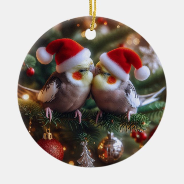 Cockatiel Christmas Ornament (Front)