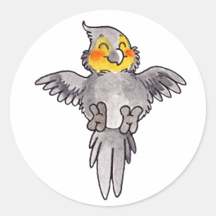 Cockatiel Classic Round Sticker
