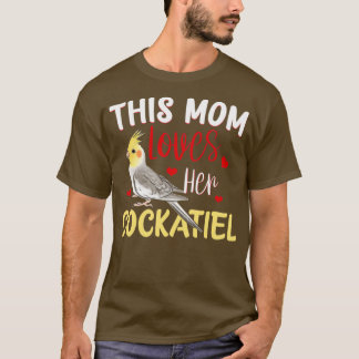 Cockatiel Cockatoo Lutino Parrot Quarrion Mothers T-Shirt