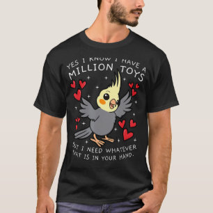 Cockatiel Cockatoo Lutino Parrot Weiro Bird Quarri T-Shirt