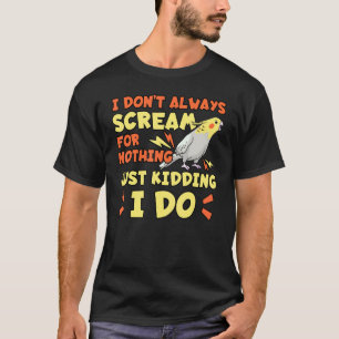 Cockatiel Cockatoo Lutino Weiro Bird Parrot Quarri T-Shirt
