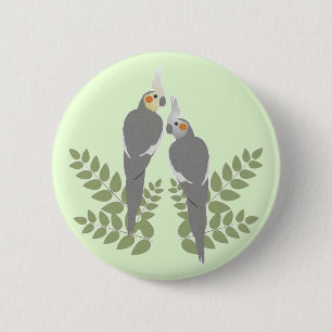 Cockatiel Couple 6 Cm Round Badge