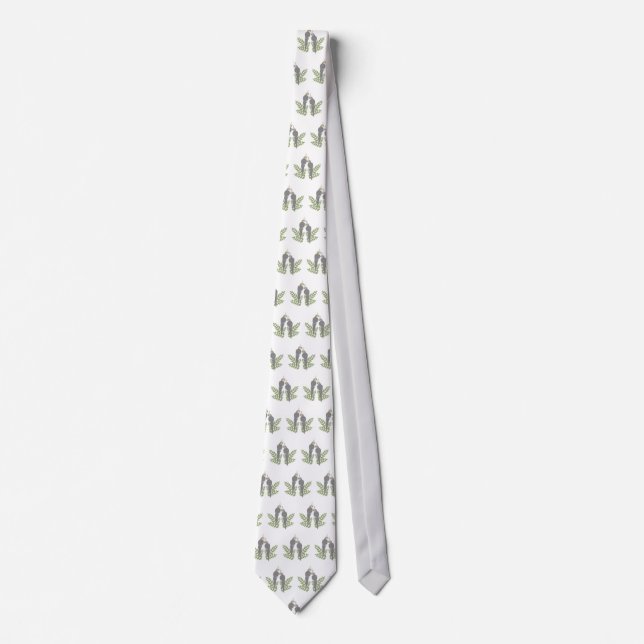 Cockatiel Couple Tie (Front)