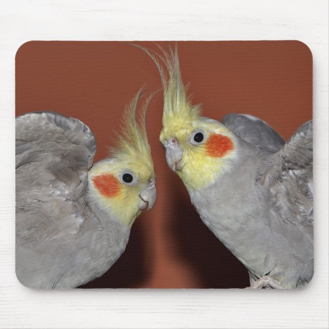 Cockatiel Duo Mousemat (Front)