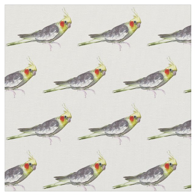 Cockatiel Fabric (Choose Your Colour) (Close Up)
