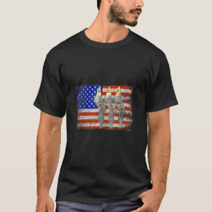 Cockatiel Flag Vintage Usa Flag Men Women Cockati T-Shirt