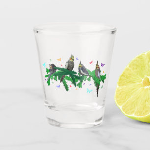 Cockatiel Frenzy Shot Glass
