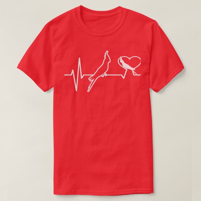 Cockatiel god bird bird parrot heartbeat cockatiel T-Shirt (Design Front)