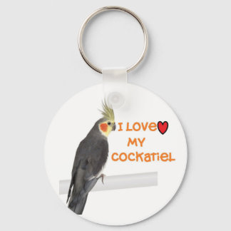 Cockatiel Keychain "I love my cockatiel"