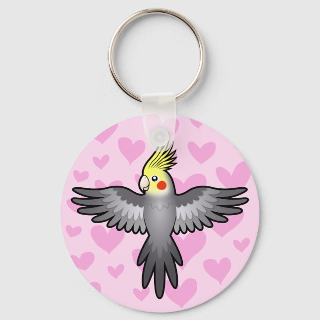 Cockatiel Love Key Ring (Front)