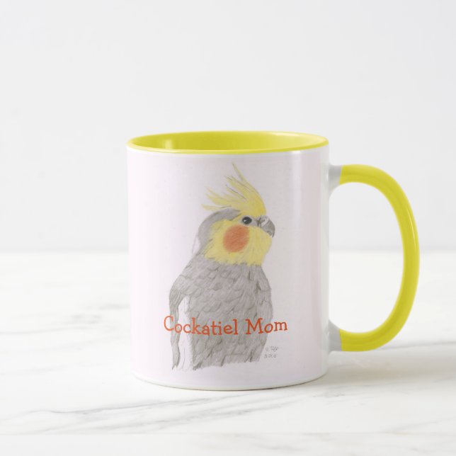Cockatiel Mum Art Mug (Right)