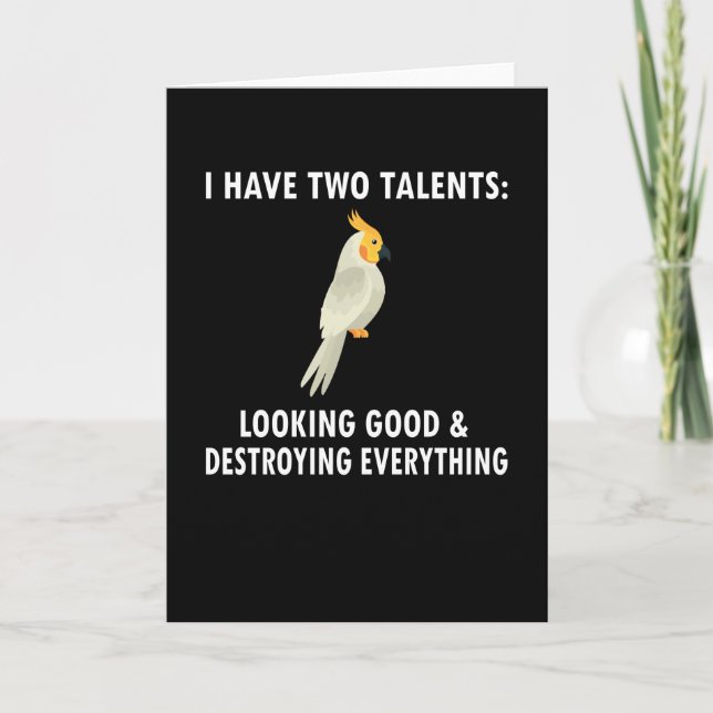Cockatiel Owner Gifts Bird Cockatiel Parrot Lover Card (Front)