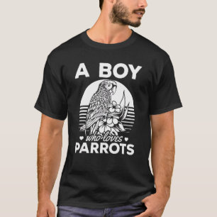 Cockatiel Parrot Bird A Boy Who Loves Parrots T-Shirt