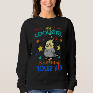Cockatiel Parrot Cockatoo Lutino Quarrion Weiro Bi Sweatshirt
