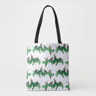 Cockatiel Party All Over Print Bag (choose colour)