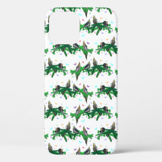 Cockatiel Party iPhone 12 Case (choose colour)