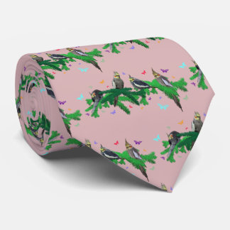 Cockatiel Party Tie (Dusty Pink)
