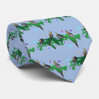 Cockatiel Party Tie (Light Blue)