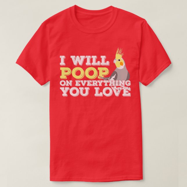 Cockatiel Weiro Bird Quarrion Parrot Funny Gift  T-Shirt (Design Front)