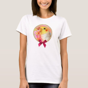 Cockatiel with frangipani T-Shirt