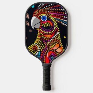 Cockatiels - Aboriginal Style - Pickleball Paddle