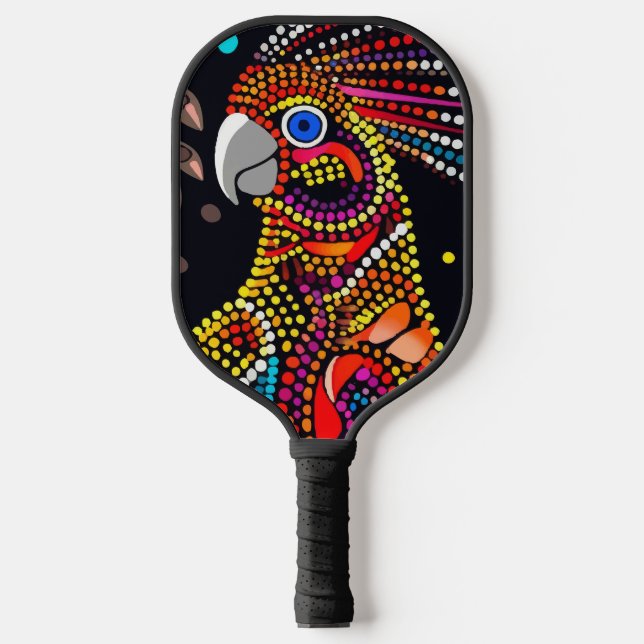 Cockatiels - Aboriginal Style - Pickleball Paddle (Front)
