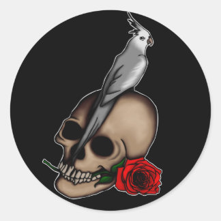 Cockatiels Are Goth, Classic Round Sticker