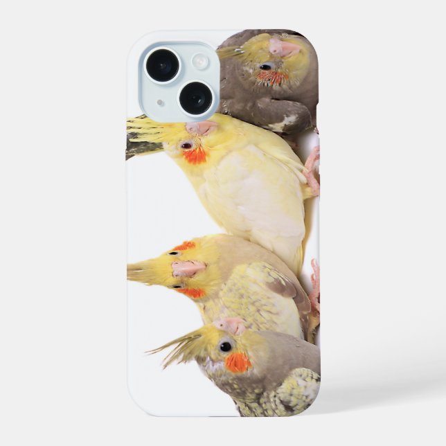 Cockatiels iPhone 15 Case (Back)