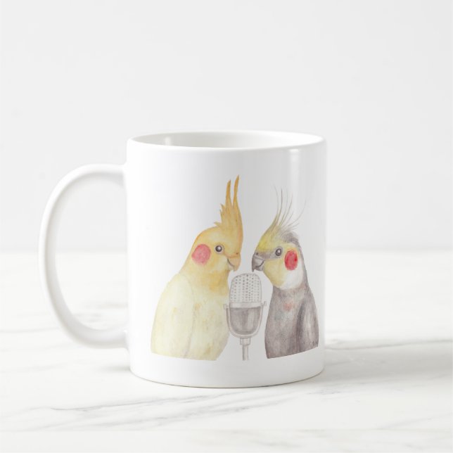 Cockatiels mug Funny Cockatiel Gift for Bird lover (Left)