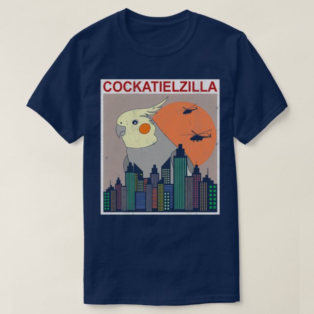 Cockatielzilla T-Shirt (Design Front)