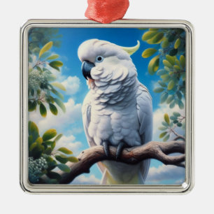 Cockatoo art metal tree decoration