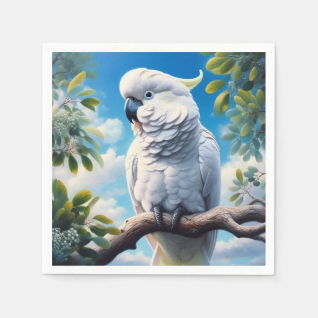 Cockatoo art  napkin (Front)